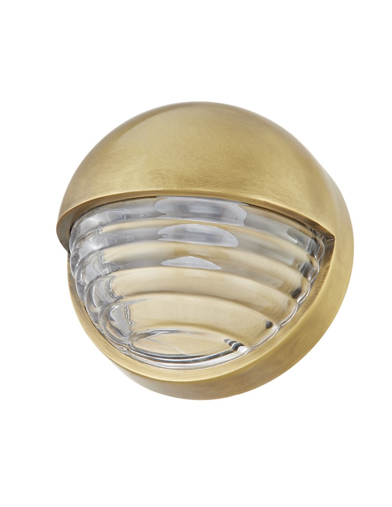 Quintiesse Mały kinkiet LED Palais Vintage mosiądz Elstead Lighting QN-PALAIS-W-S-VBS