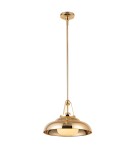 Quintiesse Lampa wisząca Palmetto 1 źródło światła Polerowany mosiądz Elstead Lighting QN-PALMETTO-P-M-PB