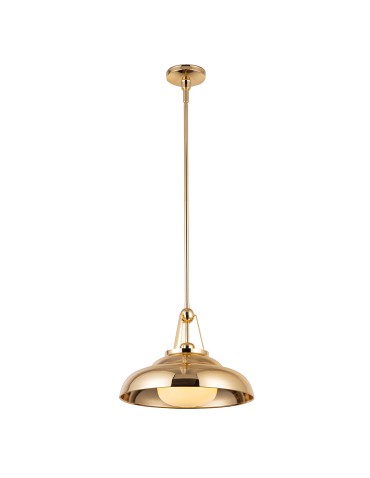 Quintiesse Lampa wisząca Palmetto 1 źródło światła Polerowany mosiądz Elstead Lighting QN-PALMETTO-P-M-PB
