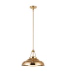 Quintiesse Lampa wisząca Palmetto 1 źródło światła Polerowany mosiądz Elstead Lighting QN-PALMETTO-P-M-PB