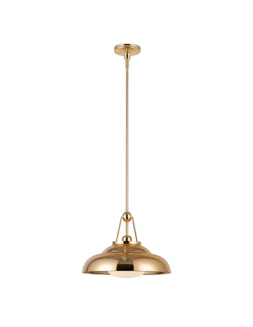 Quintiesse Lampa wisząca Palmetto 1 źródło światła Polerowany mosiądz Elstead Lighting QN-PALMETTO-P-M-PB - product 2
