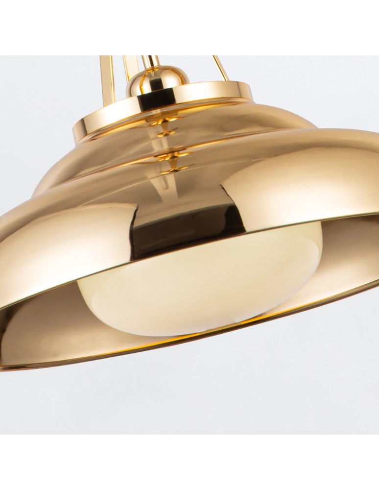 Quintiesse Lampa wisząca Palmetto 1 źródło światła Polerowany mosiądz Elstead Lighting QN-PALMETTO-P-M-PB