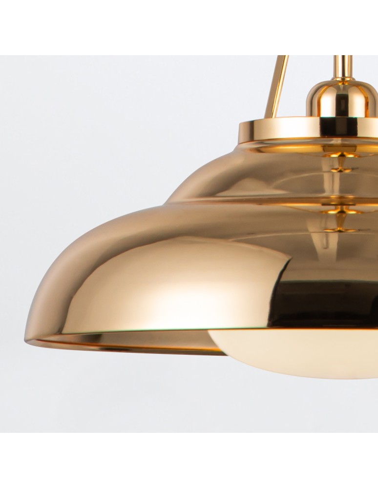 Quintiesse Lampa wisząca Palmetto 1 źródło światła Polerowany mosiądz Elstead Lighting QN-PALMETTO-P-M-PB