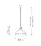 Quintiesse Lampa wisząca Palmetto 1 źródło światła Miejski brąz Elstead Lighting QN-PALMETTO-P-M-UBZ