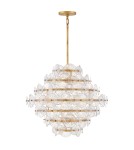Quintiesse Żyrandol Rene 16 źródeł światła Przecierany mosiądz Elstead Lighting QN-RENE-16P-DSB