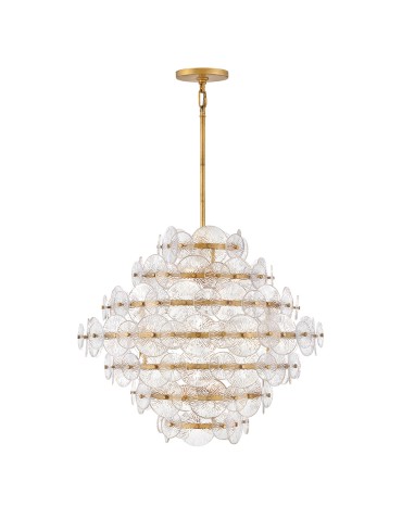 Quintiesse Żyrandol Rene 16 źródeł światła Przecierany mosiądz Elstead Lighting QN-RENE-16P-DSB