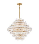 Quintiesse Żyrandol Rene 16 źródeł światła Przecierany mosiądz Elstead Lighting QN-RENE-16P-DSB