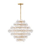 Quintiesse Żyrandol Rene 16 źródeł światła Przecierany mosiądz Elstead Lighting QN-RENE-16P-DSB