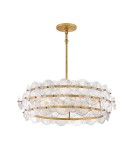 Quintiesse Żyrandol Rene 6 źródeł światła Przecierany mosiądz Elstead Lighting QN-RENE-6P-DSB