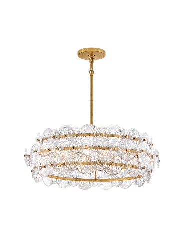 Quintiesse Żyrandol Rene 6 źródeł światła Przecierany mosiądz Elstead Lighting QN-RENE-6P-DSB