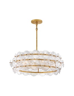 Quintiesse Żyrandol Rene 6 źródeł światła Przecierany mosiądz Elstead Lighting QN-RENE-6P-DSB