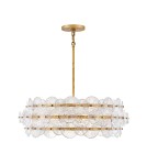 Quintiesse Żyrandol Rene 6 źródeł światła Przecierany mosiądz Elstead Lighting QN-RENE-6P-DSB