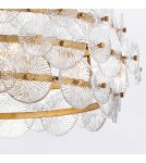 Quintiesse Żyrandol Rene 6 źródeł światła Przecierany mosiądz Elstead Lighting QN-RENE-6P-DSB