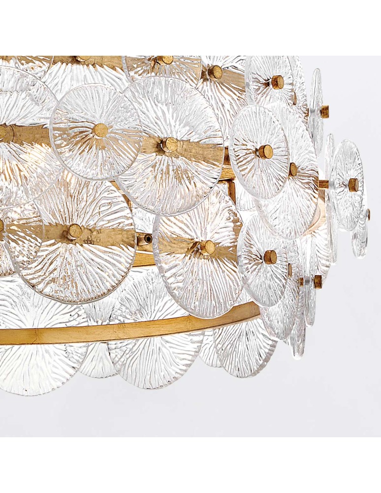 Quintiesse Żyrandol Rene 6 źródeł światła Przecierany mosiądz Elstead Lighting QN-RENE-6P-DSB