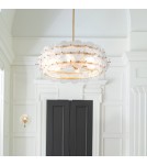 Quintiesse Żyrandol Rene 6 źródeł światła Przecierany mosiądz Elstead Lighting QN-RENE-6P-DSB