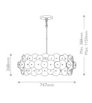 Quintiesse Żyrandol Rene 6 źródeł światła Przecierany mosiądz Elstead Lighting QN-RENE-6P-DSB