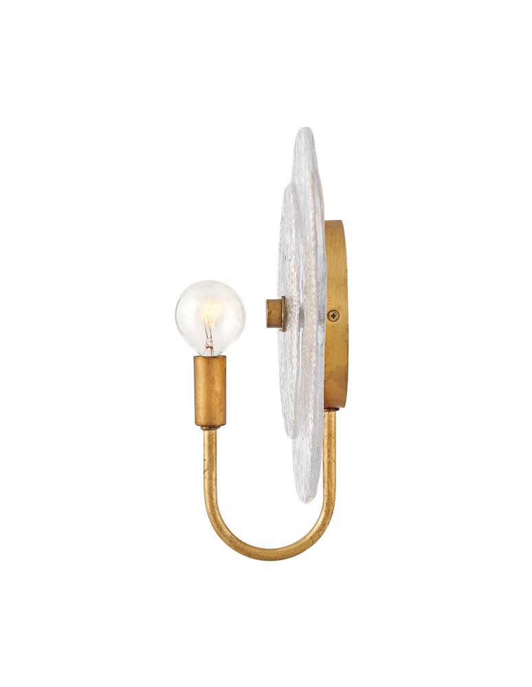 Quintiesse Kinkiet Rene 1 źródło światła Przecierany mosiądz Elstead Lighting QN-RENE-WB1-DSB