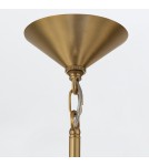 Quintiesse Średnia lampa wisząca Saucer 1 źródło światła Postarzany mosiądz Elstead Lighting QN-SAUCER-1P-M-AB-OPAL