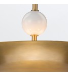 Quintiesse Duża lampa wisząca Saucer 4 źródła światła Postarzany mosiądz Elstead Lighting QN-SAUCER-4P-L-AB-OPAL