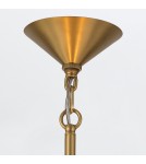 Quintiesse Duża lampa wisząca Saucer 4 źródła światła Postarzany mosiądz Elstead Lighting QN-SAUCER-4P-L-AB-OPAL
