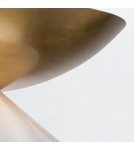 Quintiesse Duża lampa wisząca Saucer 4 źródła światła Postarzany mosiądz Elstead Lighting QN-SAUCER-4P-L-AB-OPAL