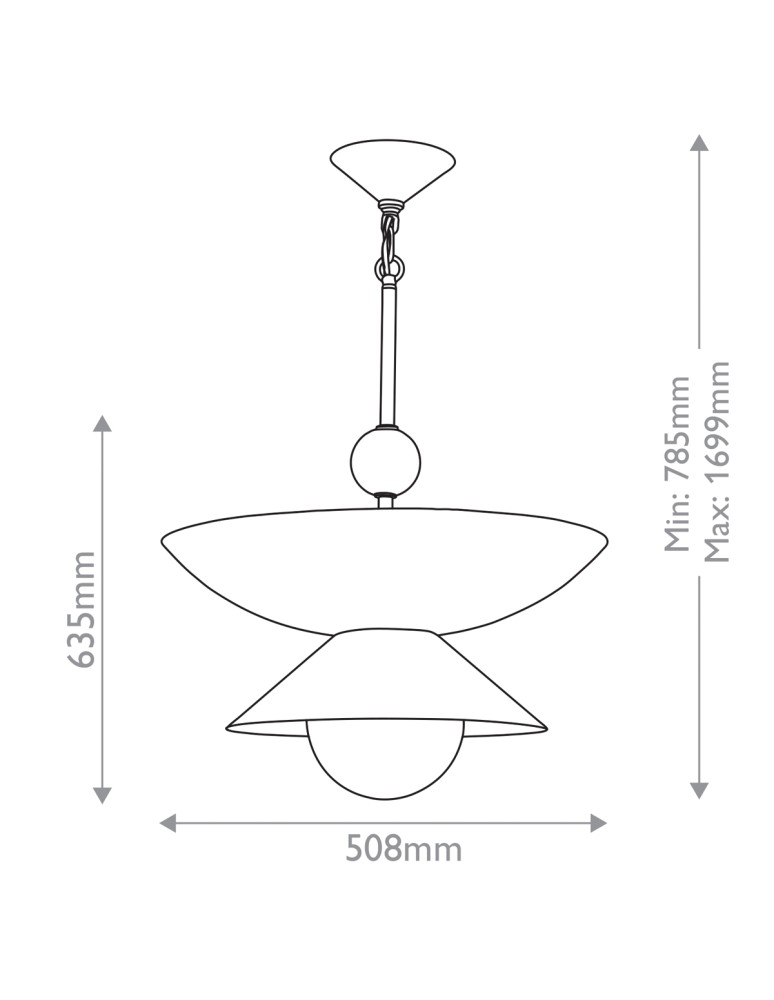 Quintiesse Duża lampa wisząca Saucer 4 źródła światła Postarzany mosiądz Elstead Lighting QN-SAUCER-4P-L-AB-OPAL