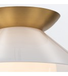 Quintiesse Plafon Saucer 1 źródło światła Postarzany mosiądz Elstead Lighting QN-SAUCER-FM-AB-OPAL