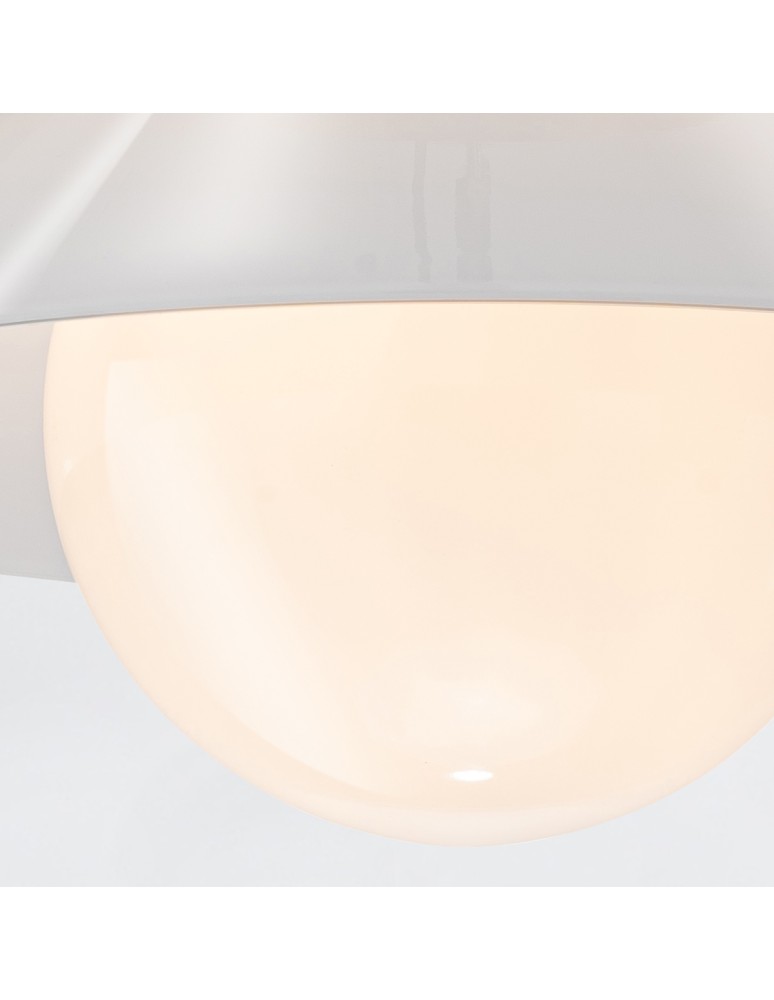 Quintiesse Plafon Saucer 1 źródło światła Postarzany mosiądz Elstead Lighting QN-SAUCER-FM-AB-OPAL