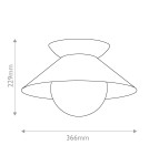 Quintiesse Plafon Saucer 1 źródło światła Postarzany mosiądz Elstead Lighting QN-SAUCER-FM-AB-OPAL