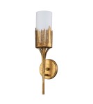 Quintiesse Kinkiet Sawgrass 1 źródło światła Płatkowe złoto Łazienkowa IP44 Elstead Lighting QN-SAWGRASS-1WB-DG-O