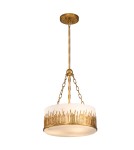 Quintiesse Lampa wisząca Sawgrass 3 źródła światła Płatkowe złoto Elstead Lighting QN-SAWGRASS-2P-DG-O