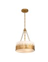 View Quintiesse Lampa wisząca Sawgrass 3 źródła światła Płatkowe złoto Elstead Lighting QN-SAWGRASS-2P-DG-O