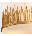 Quintiesse Lampa wisząca Sawgrass 3 źródła światła Płatkowe złoto Elstead Lighting QN-SAWGRASS-2P-DG-O