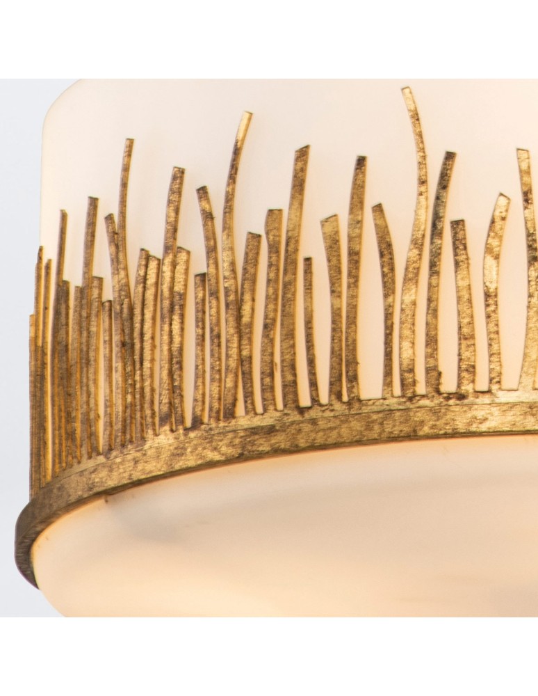 Quintiesse Lampa wisząca Sawgrass 3 źródła światła Płatkowe złoto Elstead Lighting QN-SAWGRASS-2P-DG-O
