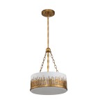 Quintiesse Lampa wisząca Sawgrass 3 źródła światła Płatkowe złoto Elstead Lighting QN-SAWGRASS-2P-DG-O