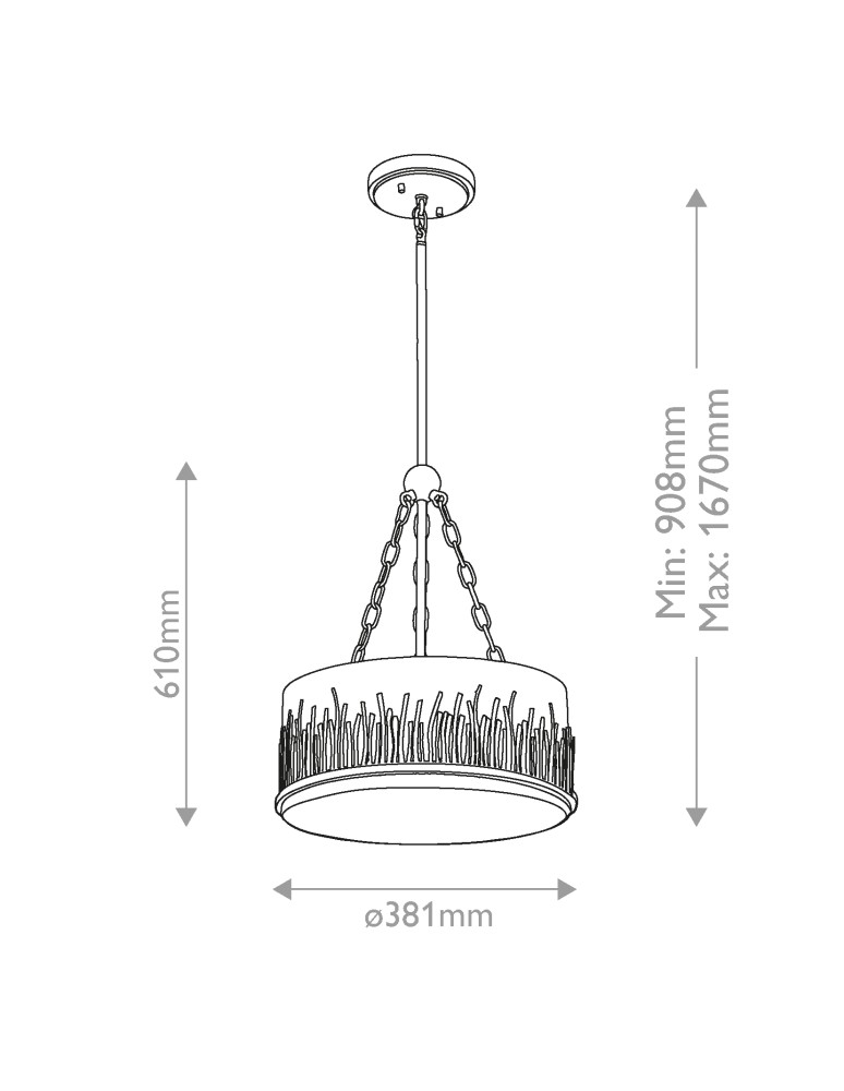 Quintiesse Lampa wisząca Sawgrass 3 źródła światła Płatkowe złoto Elstead Lighting QN-SAWGRASS-2P-DG-O