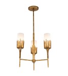 Quintiesse Żyrandol Sawgrass 3 źródła światła Płatkowe złoto Elstead Lighting QN-SAWGRASS-3-DG-O