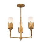 Quintiesse Żyrandol Sawgrass 3 źródła światła Płatkowe złoto Elstead Lighting QN-SAWGRASS-3-DG-O