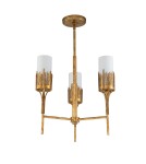 Quintiesse Żyrandol Sawgrass 3 źródła światła Płatkowe złoto Elstead Lighting QN-SAWGRASS-3-DG-O