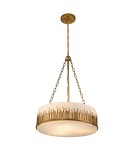 Quintiesse Lampa wisząca Sawgrass 3 źródła światła Płatkowe złoto Elstead Lighting QN-SAWGRASS-3P-DG-O