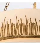 Quintiesse Lampa wisząca Sawgrass 3 źródła światła Płatkowe złoto Elstead Lighting QN-SAWGRASS-3P-DG-O