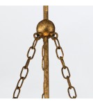 Quintiesse Lampa wisząca Sawgrass 3 źródła światła Płatkowe złoto Elstead Lighting QN-SAWGRASS-3P-DG-O