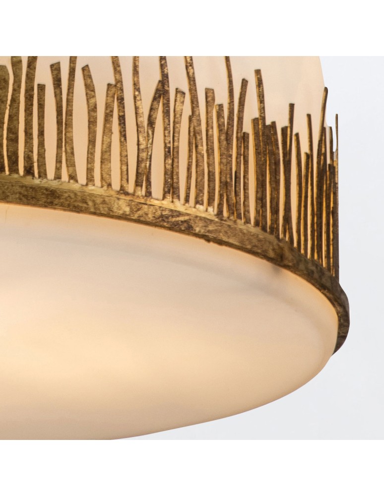 Quintiesse Lampa wisząca Sawgrass 3 źródła światła Płatkowe złoto Elstead Lighting QN-SAWGRASS-3P-DG-O