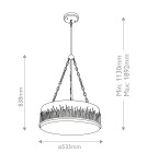 Quintiesse Lampa wisząca Sawgrass 3 źródła światła Płatkowe złoto Elstead Lighting QN-SAWGRASS-3P-DG-O