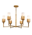 Quintiesse Żyrandol Sawgrass 6 źródeł światła Płatkowe złoto Elstead Lighting QN-SAWGRASS-6-DG-O