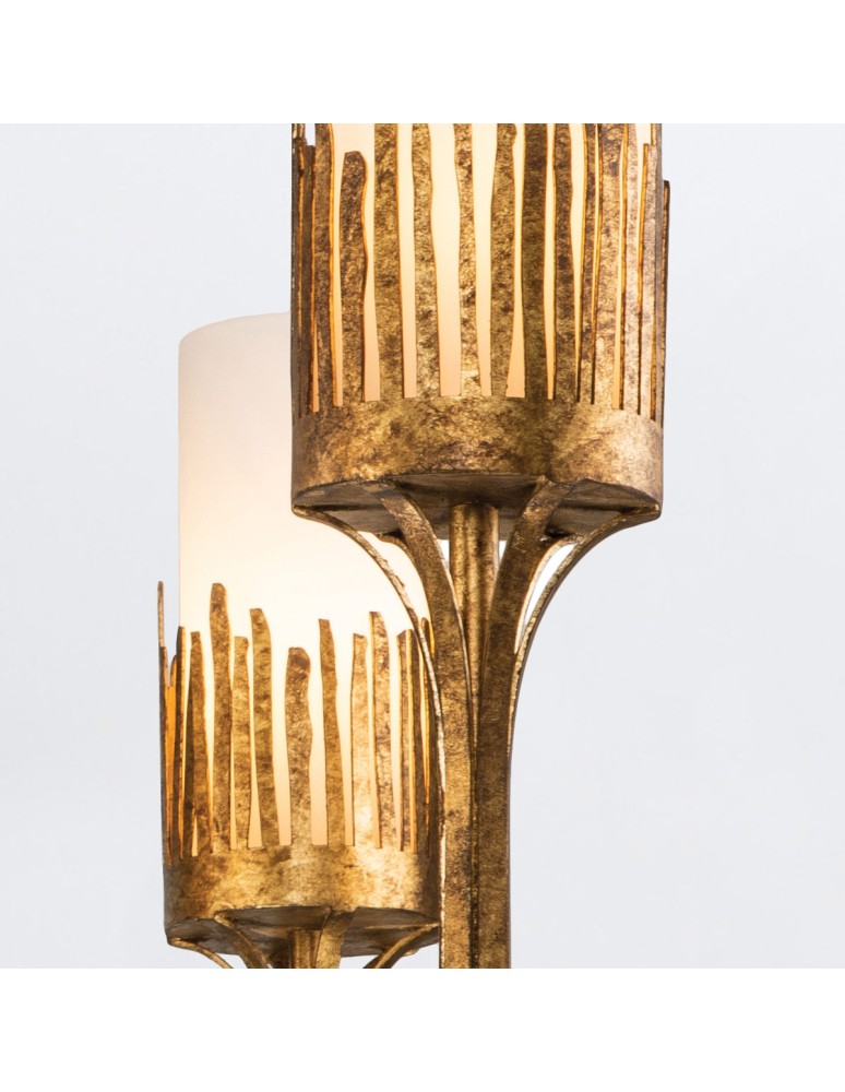 Quintiesse Żyrandol Sawgrass 6 źródeł światła Płatkowe złoto Elstead Lighting QN-SAWGRASS-6-DG-O