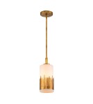 Quintiesse Lampa wisząca Sawgrass 1 źródło światła Płatkowe złoto Elstead Lighting QN-SAWGRASS-MP-DG-O