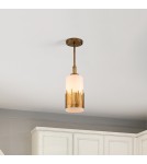 Quintiesse Lampa wisząca Sawgrass 1 źródło światła Płatkowe złoto Elstead Lighting QN-SAWGRASS-MP-DG-O