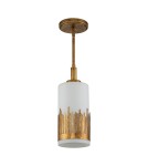 Quintiesse Lampa wisząca Sawgrass 1 źródło światła Płatkowe złoto Elstead Lighting QN-SAWGRASS-MP-DG-O