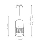 Quintiesse Lampa wisząca Sawgrass 1 źródło światła Płatkowe złoto Elstead Lighting QN-SAWGRASS-MP-DG-O